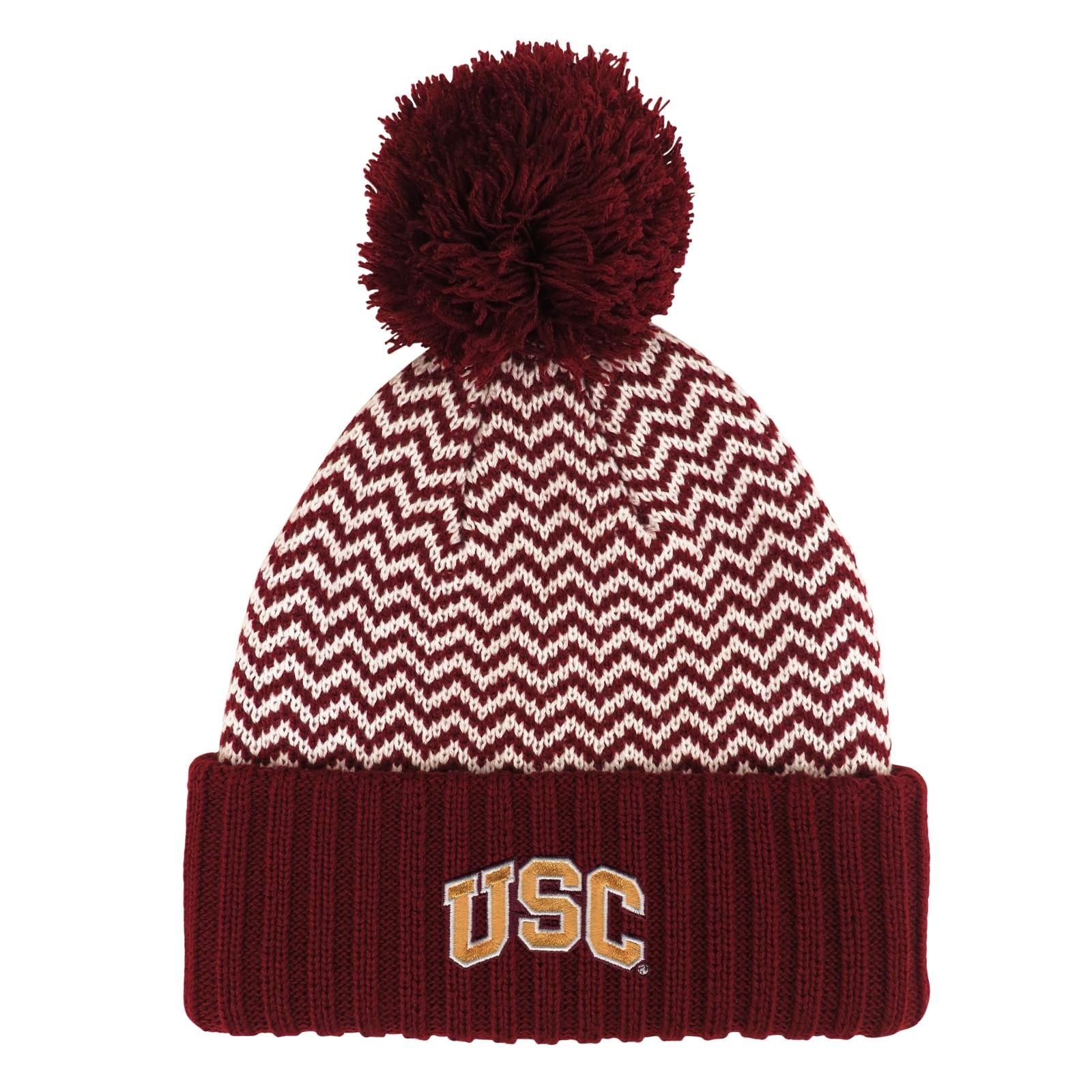 USC Trojans Women s Rachel Chevron Stripe Pom Beanie